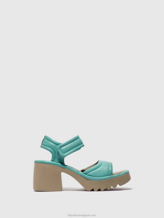 sandales velcro mank433 Fly London femmes turquoise 0FBB397