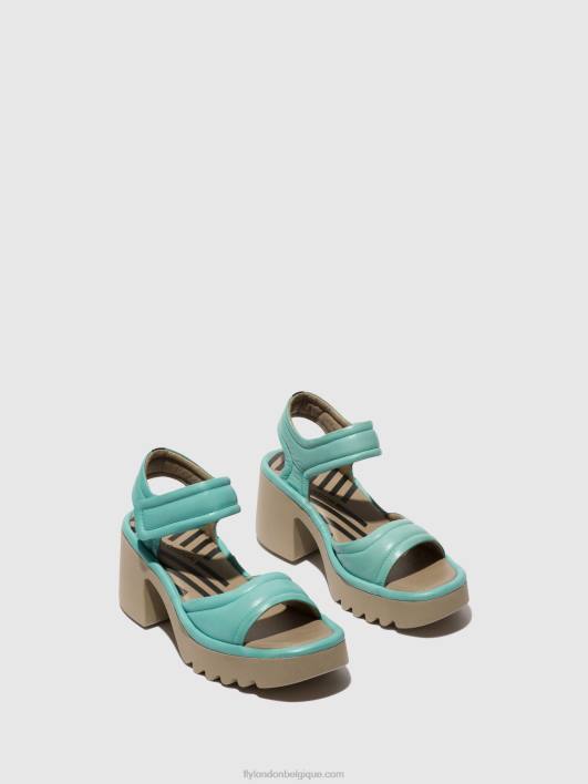 sandales velcro mank433 Fly London femmes turquoise 0FBB397
