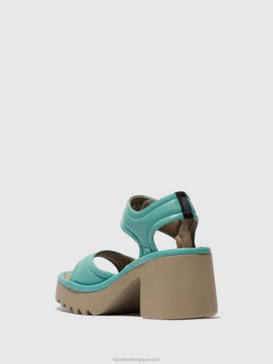 sandales velcro mank433 Fly London femmes turquoise 0FBB397