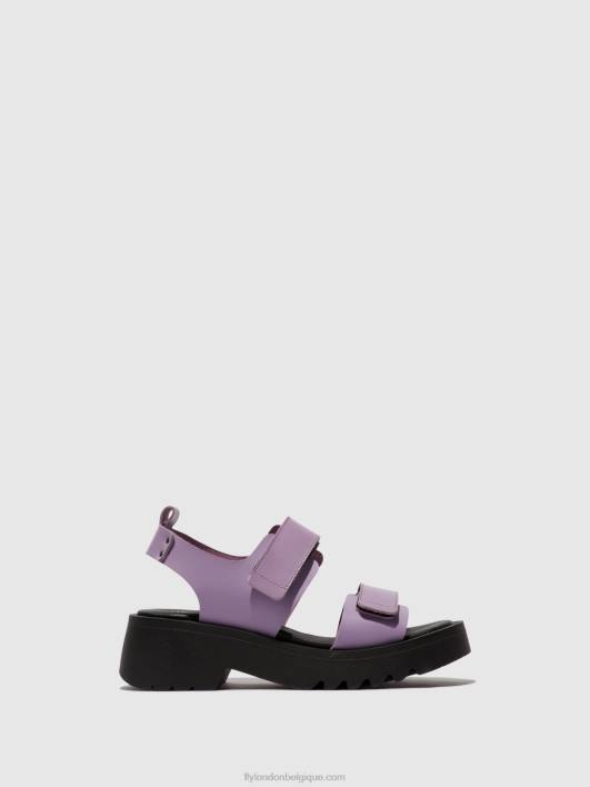 sandales velcro meka857 Fly London femmes violet 0FBB393