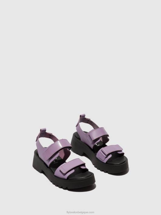 sandales velcro meka857 Fly London femmes violet 0FBB393