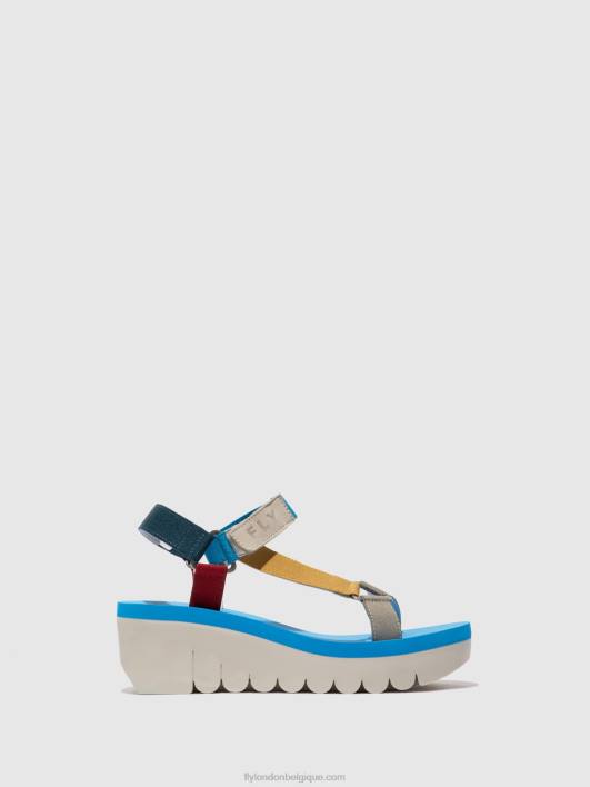 sandales velcro yefa726 Fly London femmes cupido multi (azur) 0FBB598