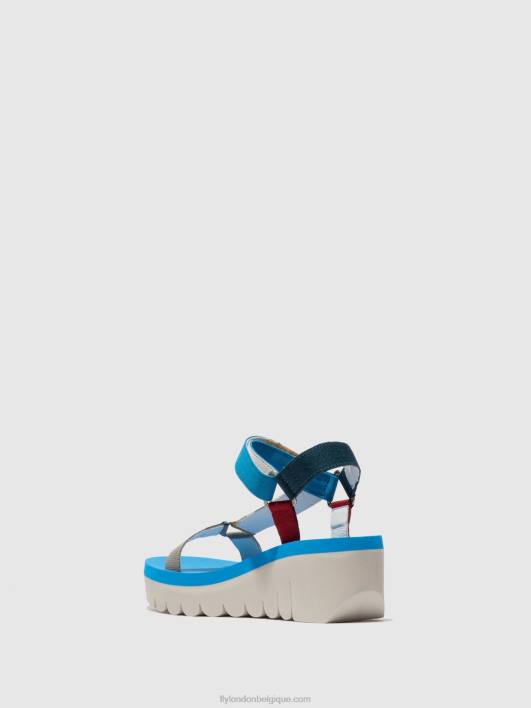 sandales velcro yefa726 Fly London femmes cupido multi (azur) 0FBB598