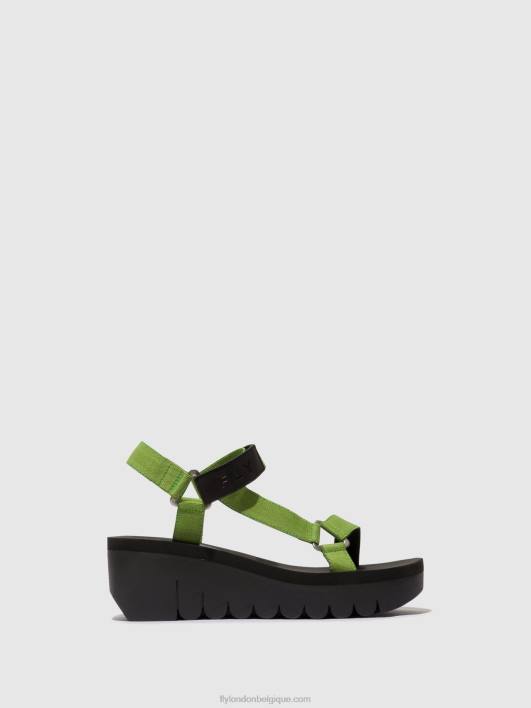 sandales velcro yefa726 Fly London femmes noir/avocat (noir 0FBB394