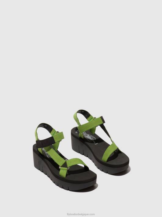 sandales velcro yefa726 Fly London femmes noir/avocat (noir 0FBB394