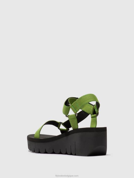 sandales velcro yefa726 Fly London femmes noir/avocat (noir 0FBB394