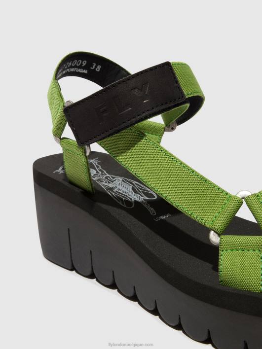 sandales velcro yefa726 Fly London femmes noir/avocat (noir 0FBB394