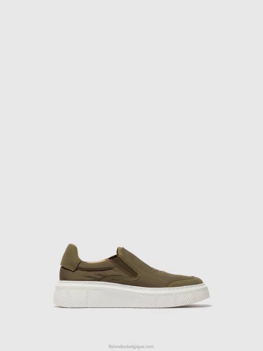 baskets à enfiler elin509 Fly London femmes kaki 0FBB753