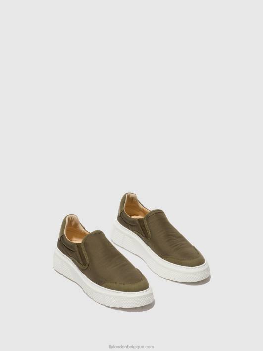 baskets à enfiler elin509 Fly London femmes kaki 0FBB753