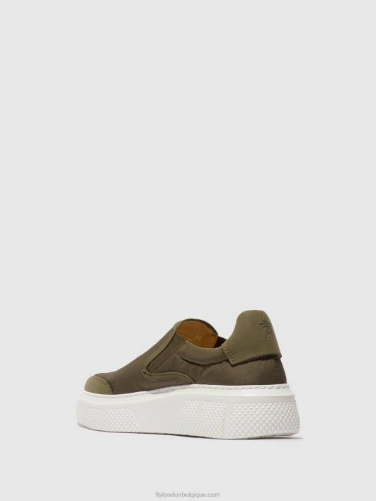 baskets à enfiler elin509 Fly London femmes kaki 0FBB753
