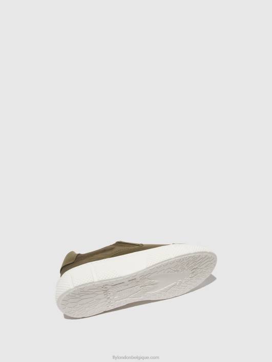 baskets à enfiler elin509 Fly London femmes kaki 0FBB753