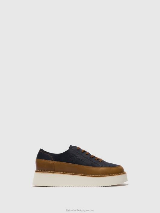 baskets à lacets cuda099 Fly London femmes camel/marine 0FBB725