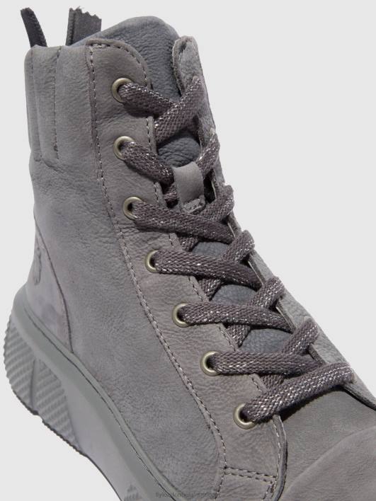 baskets à lacets erby484 Fly London femmes sorano bleu gris 0FBB765
