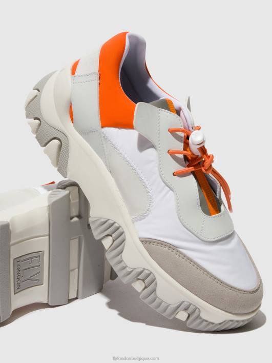 baskets élastiquées fian634 Fly London femmes blanc cassé/corail 0FBB748