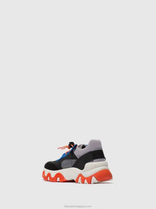 baskets élastiquées fian634 Fly London femmes multi gris/bleu/orange 0FBB767