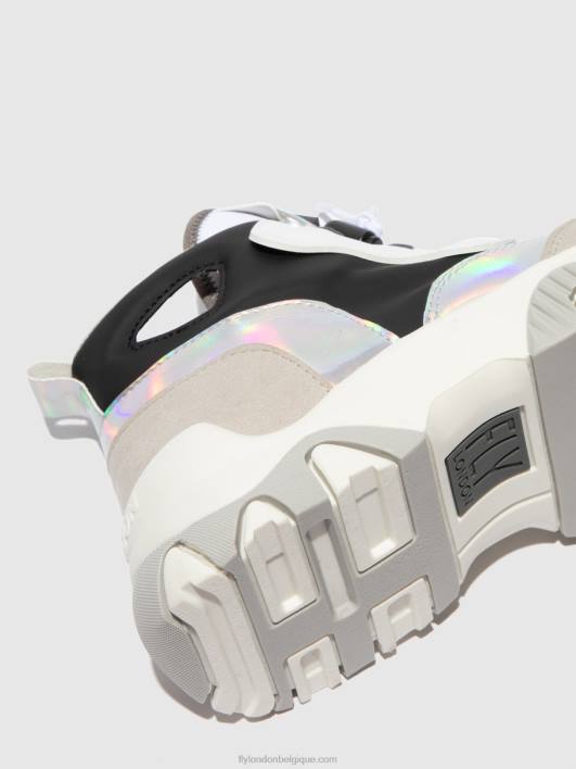 baskets montantes feny633 Fly London femmes multi blanc cassé 0FBB775