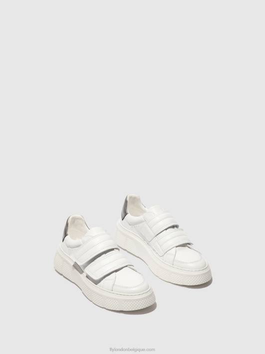 baskets velcro edda513 Fly London femmes blanc 0FBB756