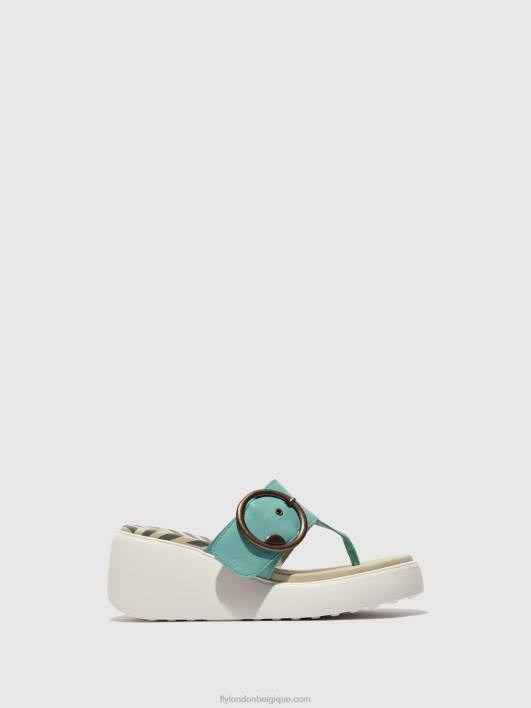 mules à boucle dafi938 Fly London femmes turquoise 0FBB375
