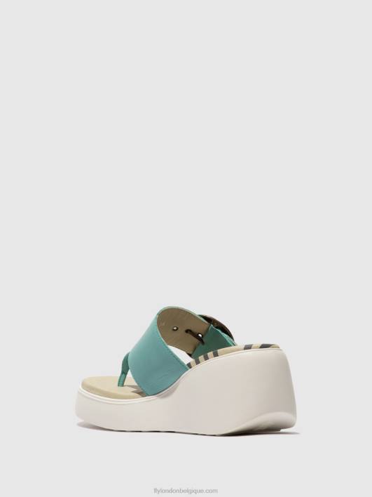 mules à boucle dafi938 Fly London femmes turquoise 0FBB375