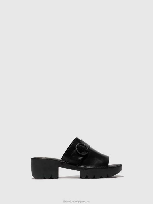 mules à boucle eple519 Fly London femmes noir 0FBB370