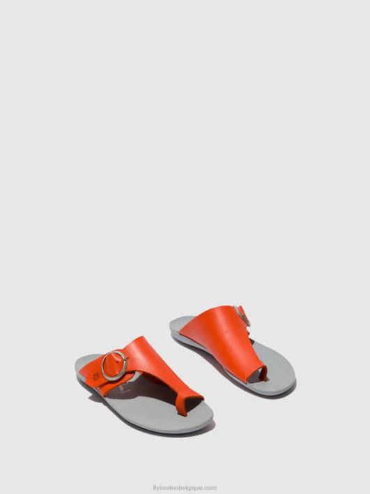 mules à bout ouvert mica758 Fly London femmes corail 0FBB383