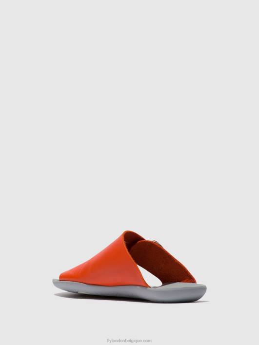 mules à bout ouvert mica758 Fly London femmes corail 0FBB383