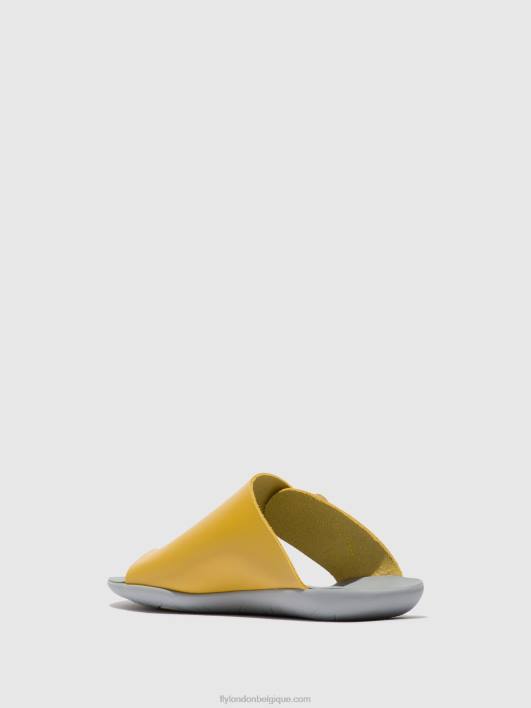 mules à bout ouvert mica758 Fly London femmes moutarde 0FBB367
