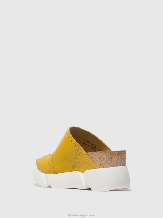 mules à bout ouvert sive866 Fly London femmes jaune vif 0FBB381