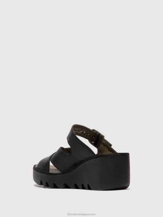 mules compensées bocy409 Fly London femmes noir 0FBB356