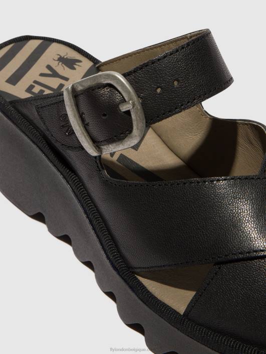 mules compensées bocy409 Fly London femmes noir 0FBB356
