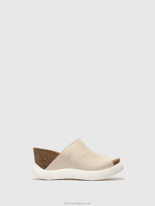 mules à enfiler gino966 Fly London femmes blanc 0FBB365