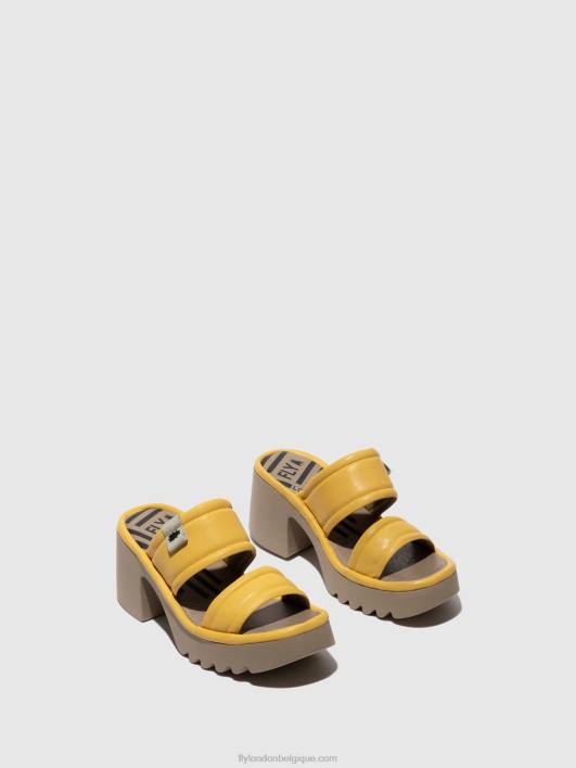 mules à enfiler mava432 Fly London femmes jaune 0FBB364