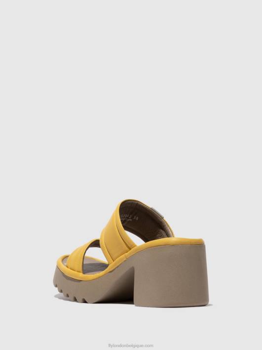 mules à enfiler mava432 Fly London femmes jaune 0FBB364