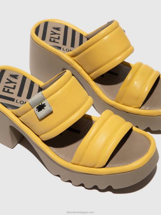 mules à enfiler mava432 Fly London femmes jaune 0FBB364
