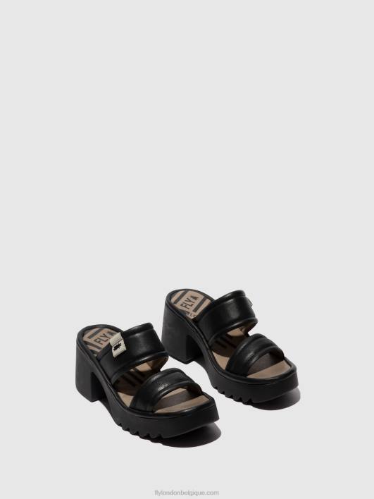 mules à enfiler mava432 Fly London femmes noir 0FBB362