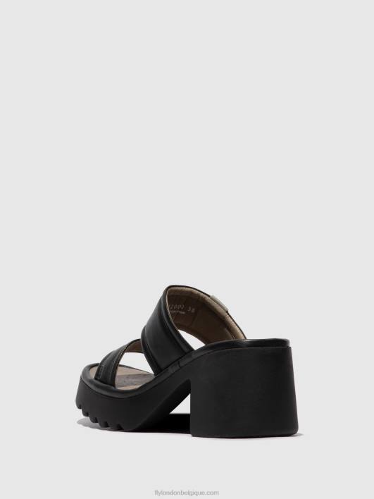 mules à enfiler mava432 Fly London femmes noir 0FBB362