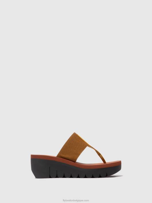 mules à enfiler yomu725 Fly London femmes bourdon/chameau (brique) 0FBB359
