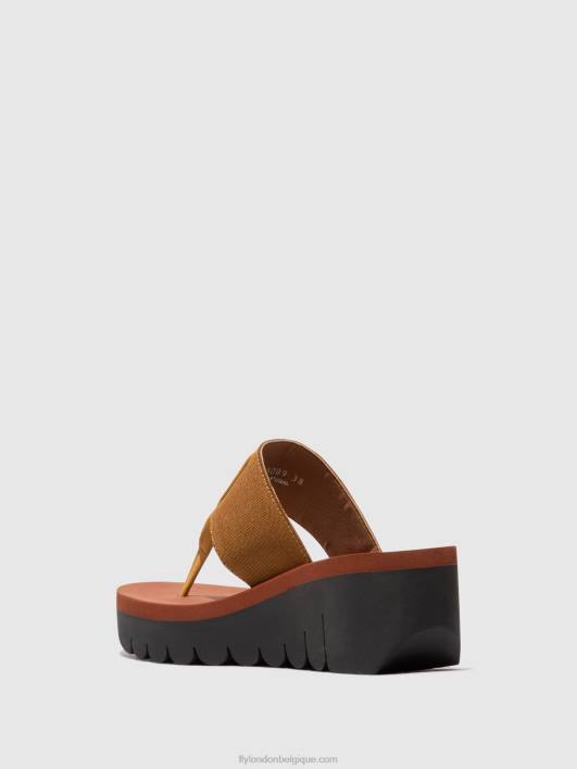 mules à enfiler yomu725 Fly London femmes bourdon/chameau (brique) 0FBB359