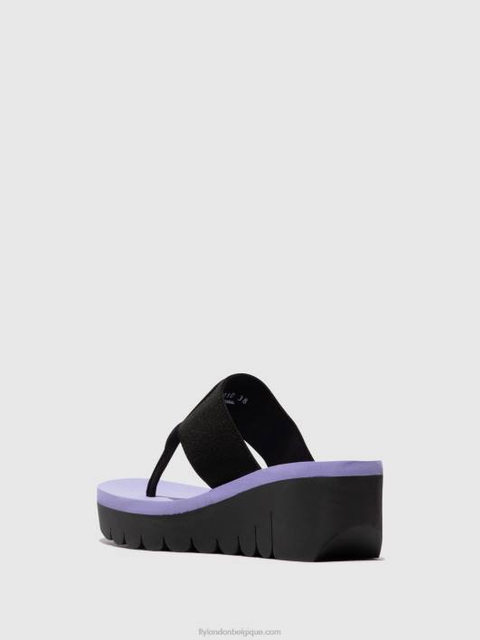 mules à enfiler yomu725 Fly London femmes noir (alto) 0FBB361